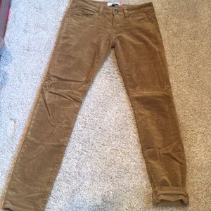 Cabi tan corduroys, skinny ankle